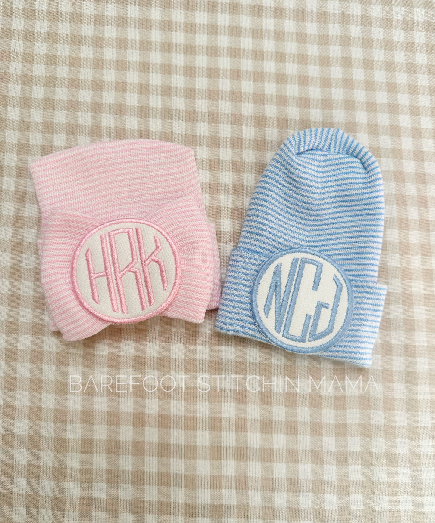 Monogrammed Newborn Hat