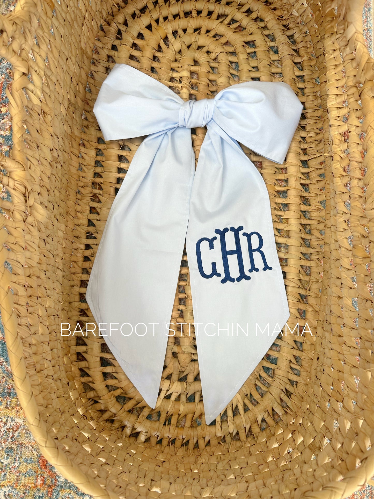 Monogrammed Bow Sash