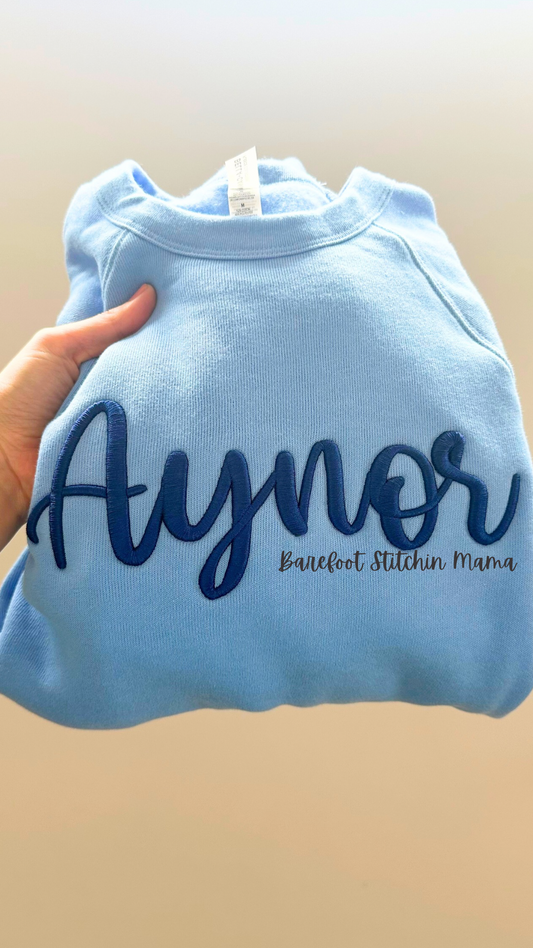 Aynor Puff Embroidery Sweater