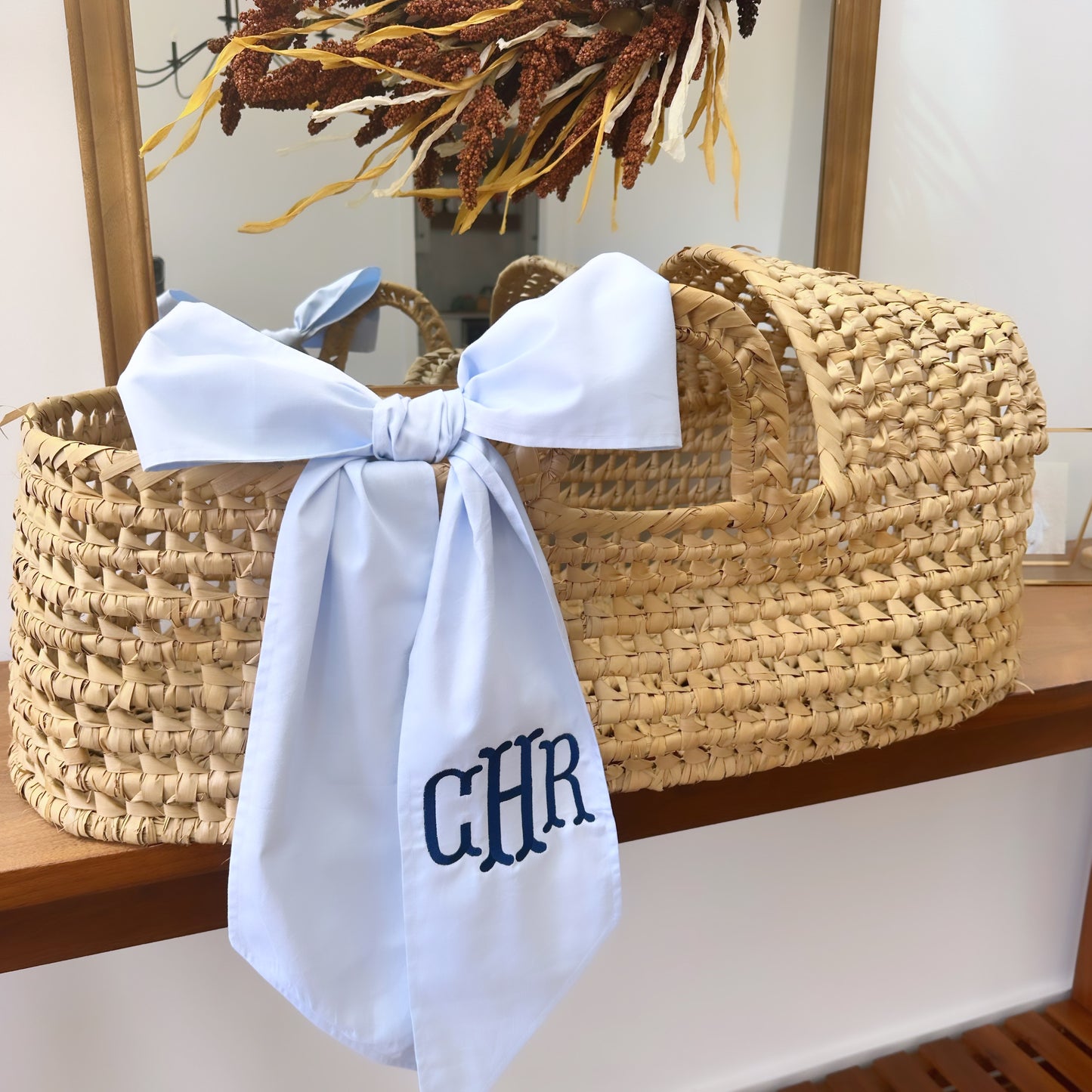 Monogrammed Bow Sash