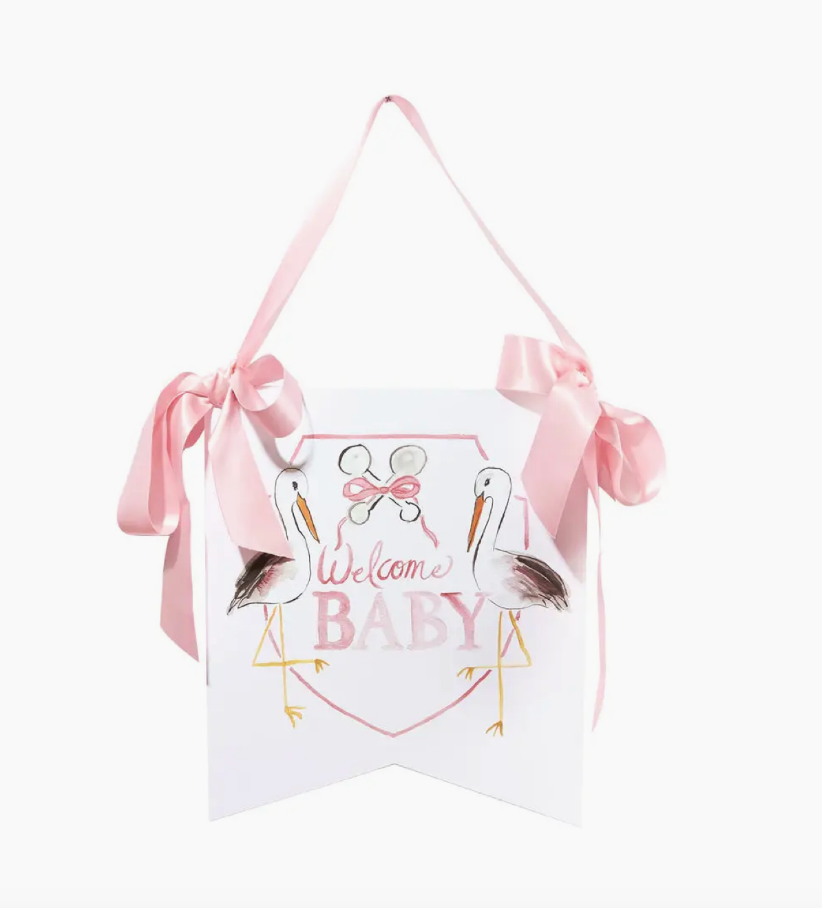 Welcome Baby Stork Hanger